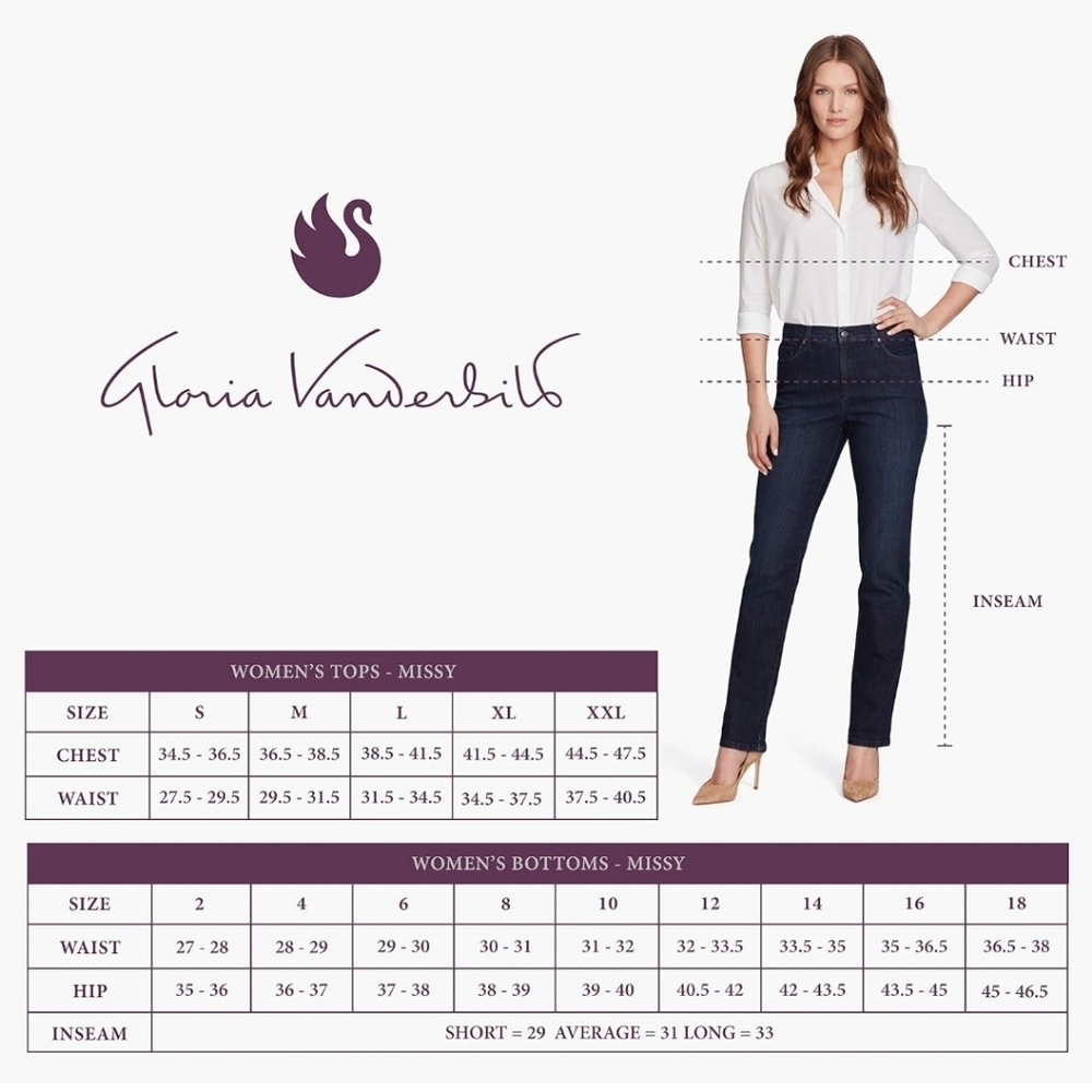 Gloria Vanderbilt Amanda Straight Jeans Womens  Blue High Rise Stretch - 16 - Picture 14 of 14